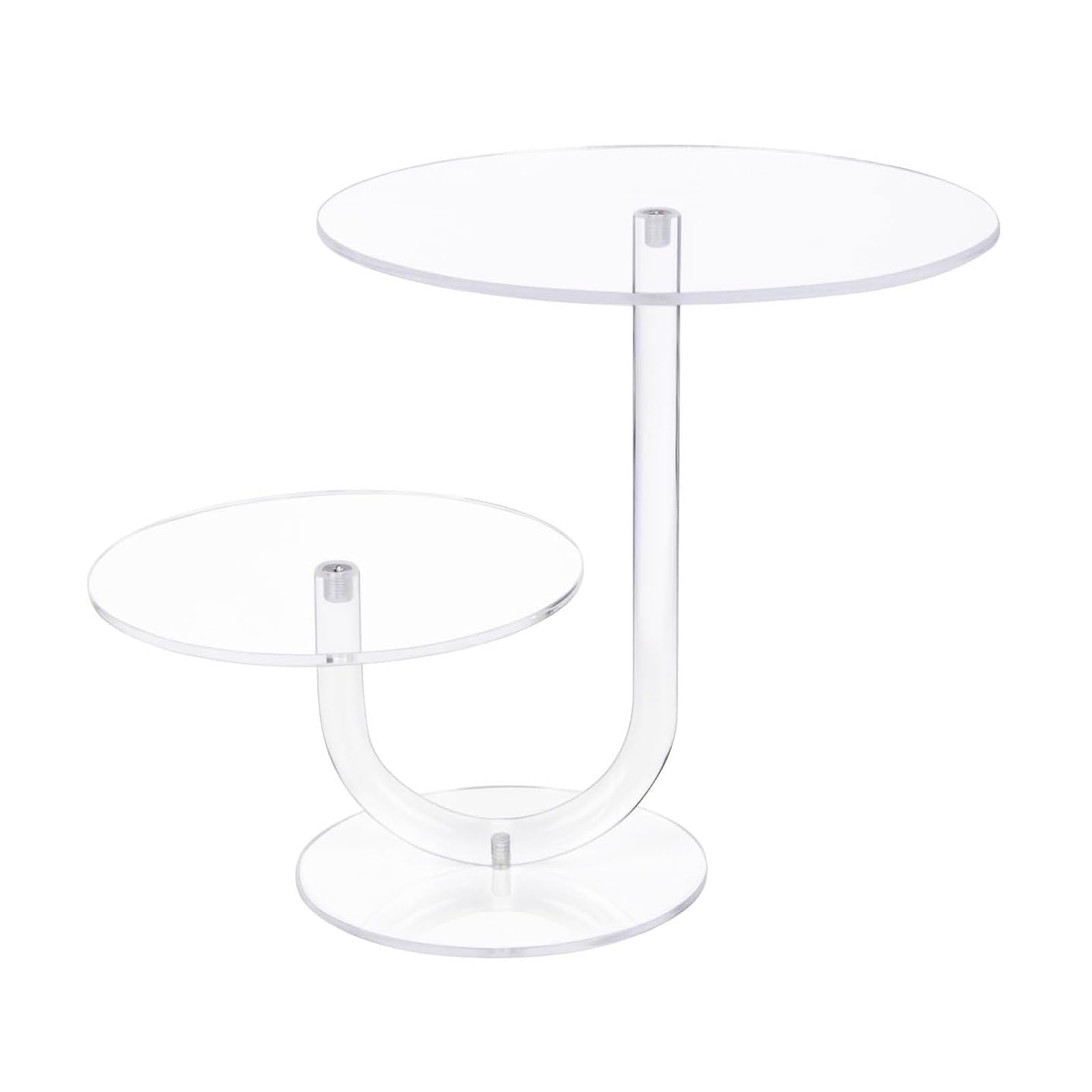 Tsophreniq 2 Tierd Cake Holder Acrylic Display Stand Cupcake Presentation Rack for Weddings and Parties Dessert Shelf Presentation Rack