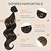 DOORES Clip in Hair Extensions Human Hair Extensions, Balayage Dark Brown to Chestnut Brown 120g 7pcs 18 Inch Real Human Hair Extensions Clip in Straight Remy Silky Weft
