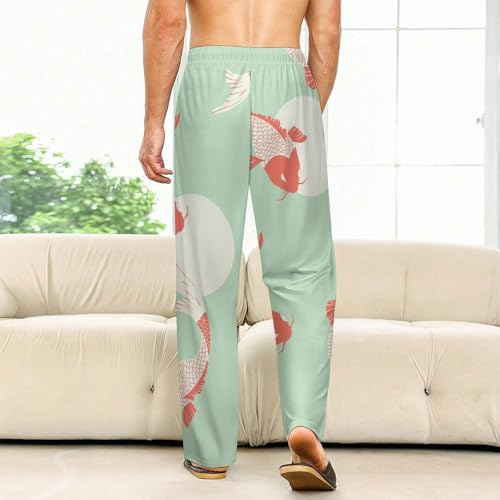 Poisson Rouge bas de pyjama long en taille S avec deux poches
