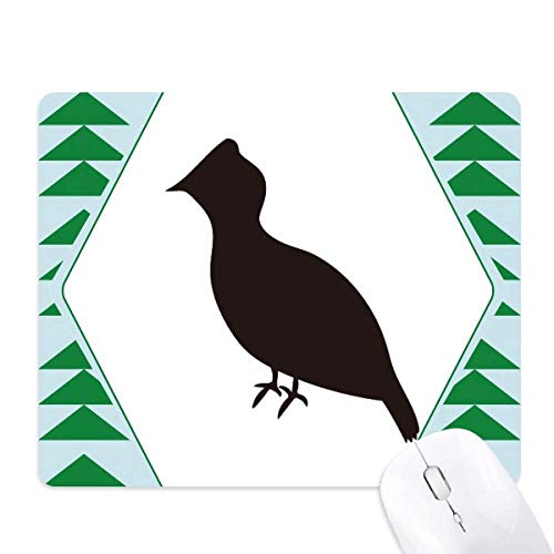 Tapis de souris tétras noir et pin vert en caoutchouc naturel pour bureau