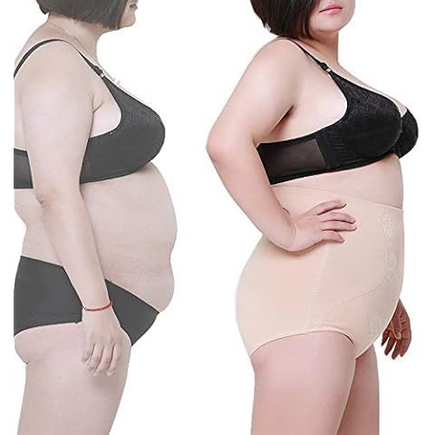 Max Shape Women's High Waist Tummy Control Silm Panty Plus Size Control Panties Nude 5XL Cover