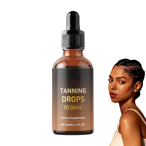 Gotas Autobronceadoras Sin Sol Beber, 60ML Gotas Autobronceadoras Orales Sin Sol, Aceite Autobronceador Bebibles Sins Sols Para Rostro Y Cuerpo, Aceite Autobronceador Sins Daño Solar