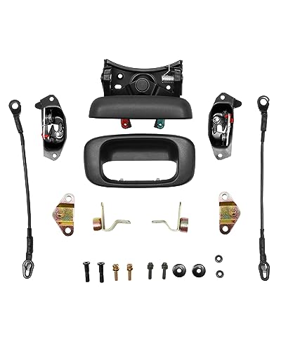 Tailgate Handle Latch Rebuild Kit Compatible with 1999-2006 Chevy Silverado 1500 2500 3500 GMC Sierra Replaces# 15997911 15921948 Rear Tail Gate Door Parts Gasket Bezel Lock Bolt Hinge Locking Set