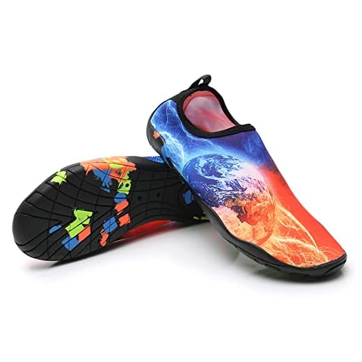 Escarpines Hombre Mujer Zapatillas de Agua Secado Rápido Zapatillas Playa Antideslizante Calcetines de Piscina para Natación Surf Deportes Acuáticos Yoga,Gr.38-39,A6