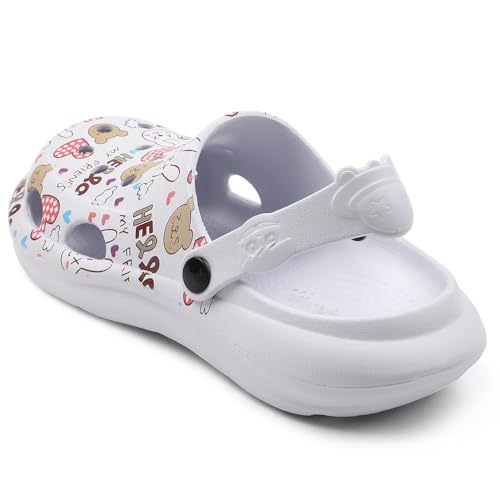 Image of Liberty Lucy&Luke ALEX-K3E Kids Clogs for Boys & Girls | Lightweight Slip-On Clogs - Beige & White | Durable & Soft EVA Sole | Comfortable & Breathable Sandals for Walking, Beach & Every Day Wear
