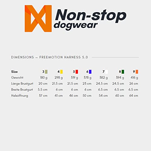 Non-stop dogwear FREEMOTION Harness 5.0 |111| Hundegeschirr für alle Sportarten, Größe:4