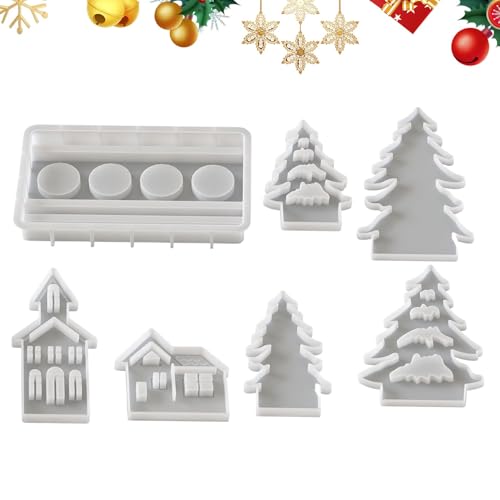 Bougeoir en plâtre design fait maison avec notre moule en silicone pour sapin