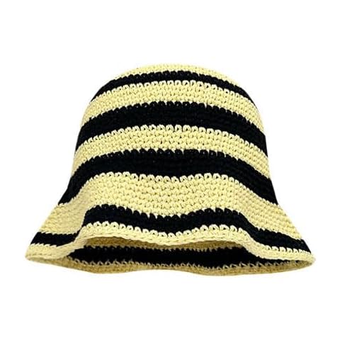 Molodo Crochet Bucket Hat for Women Knitted Fisherman Hat for Autumn Winter Trendy Handmade Bucket Cap for Travel Fishing Hat Cover