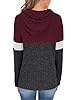Sweaters for Women Sweatshirts Long Sleeve Shirts Ladies Hoodie Tops Casual Fall Fashion Clothes S-XXL, Burgundy Gray, Large #2