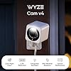 WyzeCam v4 with 20ft Extension Cable, 2.5K QHD IP65 Indoor/Outdoor Home Security Camera w Night Vision, Spotlight & Siren, 2-Way Audio, Baby/Pet Monitor, Works with Alexa & Google Assistant, White #1