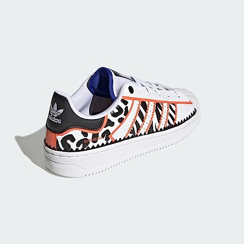 adidas Originals Women's Rich Mnisi Surperstar Ot Tech Low Shoes, Casual Leather Sneakers, Cloud White/Core Black/True Orange, 9 | Image 5