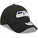 New Era Men's Black Seattle Seahawks Throwback Main 39THIRTY Flex Hat