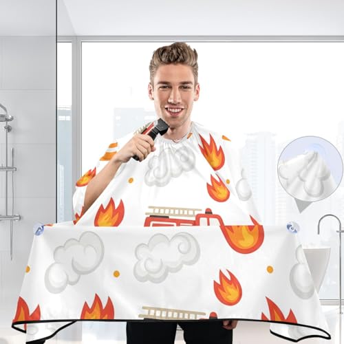 Capa de barbería impermeable para hombre modelo Kigai Fire Truck miniatura 6