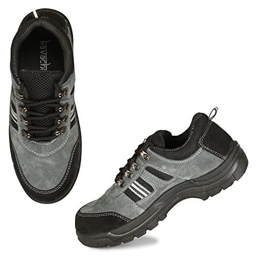 Buy KAVACHA Suede Leather Steel Toe Safety Shoe R502 PVC Sole (is