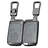 [TECART] トヨタ専用 キーケース キーチェーン キーホルダー トヨタ マジェスタ マークX カムリ アクア ラクティス プリウス フィルダー スマートキーケース レザー+アルミ合金 3ボタン