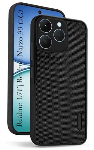 Image of Jkobi Rubberised Back Cover Case for Realme 15T | Realme Narzo 90 (Textured Grip Design | Micro-Fiber Cloth Inside | Slim and Light Weight | Soft Touch and Feel)