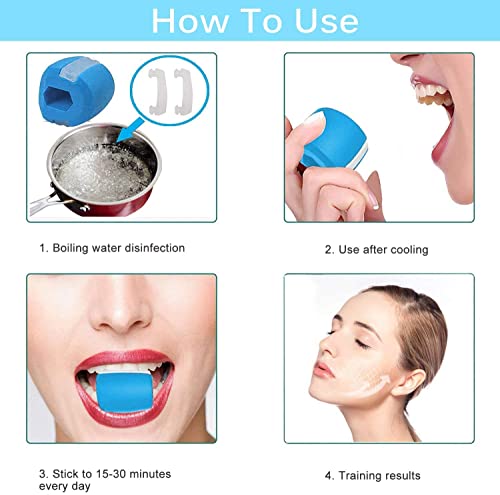 Image of Pack Of 3 Jawline Exerciser Jawline Shaper - Premium Jaw Exerciser Tool for Double Chin Reduction & Facial Muscle Toning - Food-Grade Silicone - Jawline Training & Mewing Exercise - Suitable for Men & Women (BLACK, FREE)
