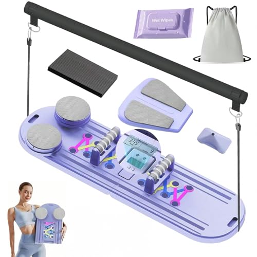 Pnknose Pilates Board-Pilates Reformer Set 6 in 1 Multifunctional Abdominal