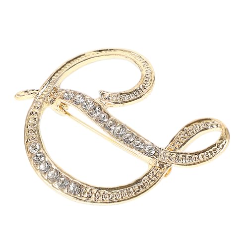 Mikikit Broche Lettre d Créative En Alliage Finition Polie, Épingle à Revers Unisexe Pour Costumes Et Tenues Formelles, Accessoire Décoratif Pour Réunions Et Occasions Spéciales