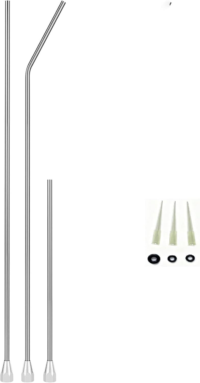 Photo 1 of **BENT**Professional Spray Foam Gun Extension Kit, 13.8 inch Stainless Steel Nozzles, which is used for filling and sealing, sound insulation and noise elimination, Sealing seams, etc(Threaded)