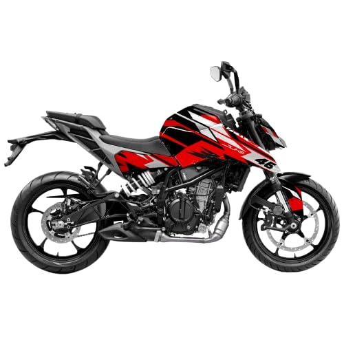 KTM Duke Graphics | for Gen 3 250/390 | Full Body Sticker by Motocross | Printed on 3MPremium Vinyl with Ultra Gloss Laminate, Waterproof, Precise Precut Sticker, Non-Fading, Pack of 1 for Both Side-picture-15