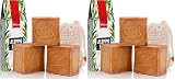 Natura Germania® 3x je ca. 200 gr (ca. 600 gr) original Aleppo Seife Set 90% Olivenöl...