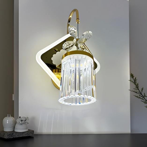 Image of BrightLyt Wall Lights for Living Room, Home Decoration Wall Lamps for Bedroom /Bathroom, Mirror Side Wall Scone Fixtures (Gold Electroplated) (Natural, Warm, Cool White) (WL75 1P)