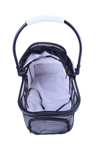 Image of Front Full-Window pet Stroller with Detachable Carrier,4 Wheels for Cats & Dogs, with Storage Basket,Cup Holder, Travel Puppy /Cats Stroller.
