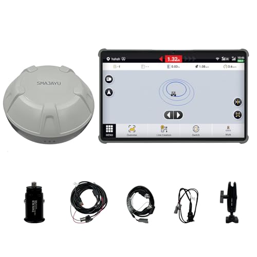 SMA10 Tractor GPS Guidance System for Agriculture, Precision Farming Navigation System with PPP and SBAS, 10cm Accuracy by PPP, 2.5cm by RTK High Accuracy Anti-Interference GNSS Antenna
