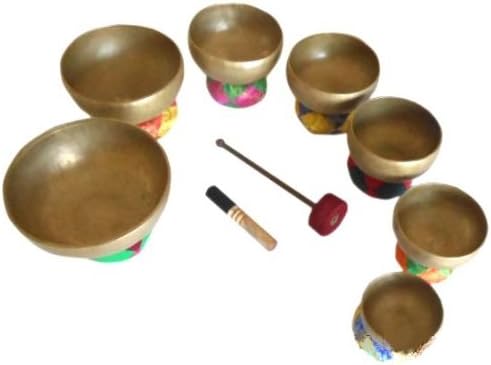 Singing Bowl House Tibetan Chakra Singing Bowl Set - Handmade - Authentic Old