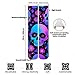 Meaudiwes Sport Baseball Compression Socks, Fashion Dress Decor Socks, Soft Travel Knee High Stockings, Gift Socks Neon Purple Flowers Floral Skull