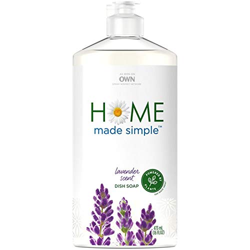 KAXILU Home Made Simple Dish Soap, Lavender Scent, Plant-Based Formula - Kitchen Hand Soap - Tough on Grease, Gentle on Hands - Biodegradable, Eco-Friendly, Fresh Clean Scent, |16 fl oz|