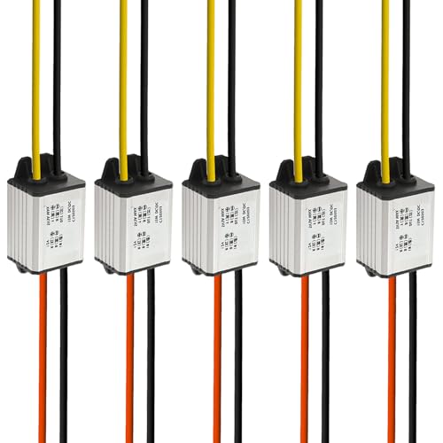 Image of 5Pcs 12V to 5V DC Converter Car Power Voltage, Waterproof DC 6.3-22V 12V Step Down to 5V 3A 15W Voltage Regulator Buck Converter Power Supply Step-Down Module Compatible with Vehicle Car Truck Volt