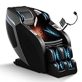 Luxury 4D Full Body Massage Chair, Zero Gravity SL-Track Shiatsu Recliner ,18 Auto Modes & 6 Massage Techniques,Lumbar & Calf Heating,Foot Roller and Calf Kneading,Voice/App/Touch Control,Body Scan