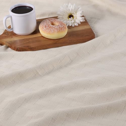 Couverture 100% coton supérieure plaid polyvalent canapé et lit - 5