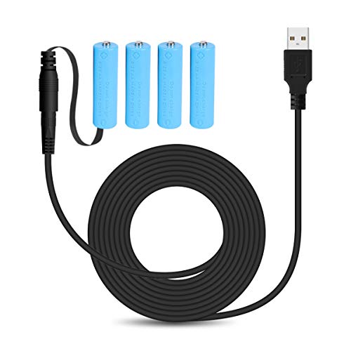 Lenink AA Battery Power Supply with USB to DC Cable,Replace AA Battery