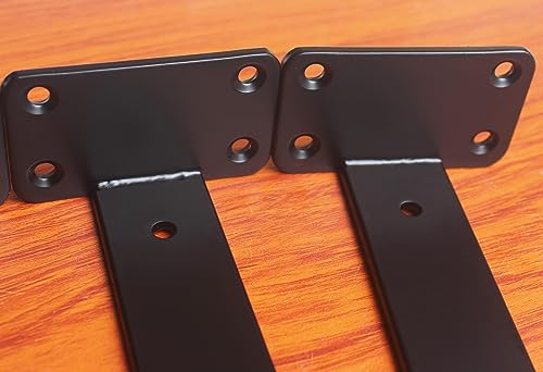 Mhmydz BXGZC-361 12 Pack - 12 Inch Black Hidden L Shelf Bracket (1/5 Inch Thicked) Iron Shelf Brackets thumb #3