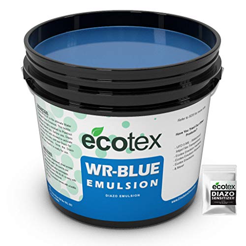 Ecotex WR-Blue Water Resistant Textile Diazo Screen Printing Emulsion (Pint)