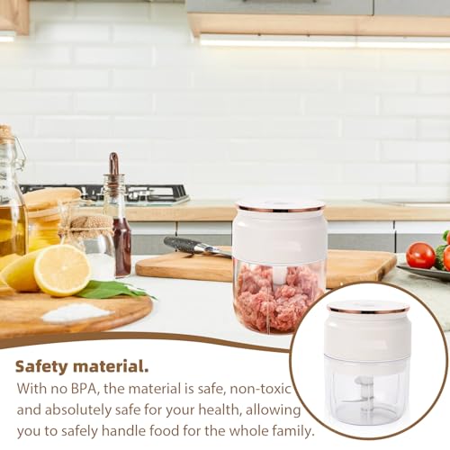 300ml Zwiebel Zerkleinerer Elektrisch, Zwiebelschneider Elektrisch Multizerkleinerer Küche Aufladbar mit Ladekabel, Universal Mixer Gemüsezerkleinerer für Zwiebeln Fleisch Knoblauch Gemüse Obst