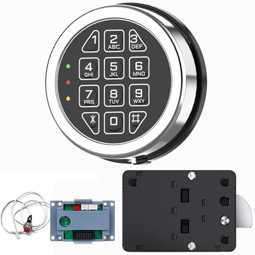 Stack on Safe Lock Replacement with Swing Bolt, High Security Fireproof Chrome Digital Keypad Electronic Safe Lock for Pistol safes, Safe Box