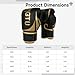 Chewtoyo Black Gold Boxing Gloves for Adults, Tear-Resistant Pu, Foam Padding, Elastic Fit Training Gloves, 12 Oz, Fits 7.5-9.1 Hand Length,