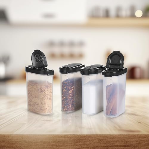 Image of Tupperware Large Spice Shakers, Set of 4, Keeps Dry Herbs and Spices Fresh, BPA-Free, Dishwasher Safe