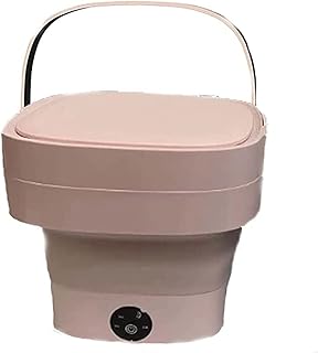 HHORB Machine À Laver Portative, Mini Machine À Laver De Stérilisation Antibactérienne Double Blu-Ray, Machine De Nettoyage De sous-Vêtements À Chaussettes À Faible Bruit, Capacité 4,5 L,Rose