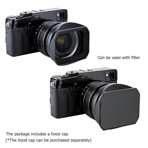 Image of JJC Metal Lens Hood for Fuji XF 16mm F1.4 R WR Lens (Not for XF 16mm f2.8) | Bayonet, Replaces Fujifilm LH-XF16 Lens Hood, Standard Version with Hood Cap