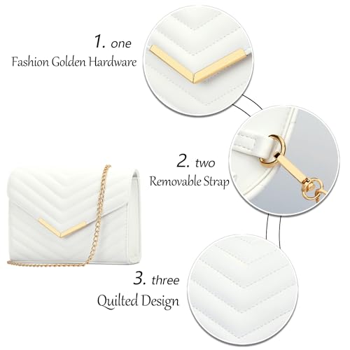 Image of KKXIU Women Formal Vegan Leather Evening Envelope Clutch Purses and Handbags for Party Wedding Prom Bridal