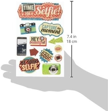 Paper House Productions STDM-0239E 3D Cardstock Stickers, Time for a Selfie (3-Pack) image 3