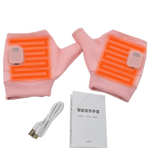 de mano cálidas: manoplas alimentadas por pilas, equipo térmico de medio dedo, cómoda capa térmica para comodidad al aire libre, soporte táctil flexible, guantes cálidos recargables