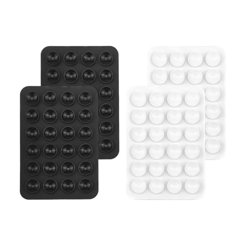 4 soportes de ventosa para teléfono móvil,Silicona Soporte para Teléfono Adecuado para 4 Paquetes de ventosas de Silicona para Todos los Modelos de teléfonos móviles,ventosa de silicona para coche(neg