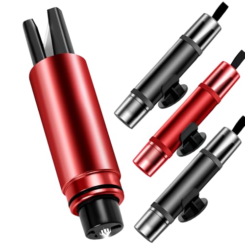 EOPUOZS 2 en 1 Rompe Cristales y Cinturones, 4 Piezas Martillo de Emergencia Coche, Martillo Rompe Cristales Coche para Herramienta de Rescate de Emergencia Esencial para Autobuses y Coches
