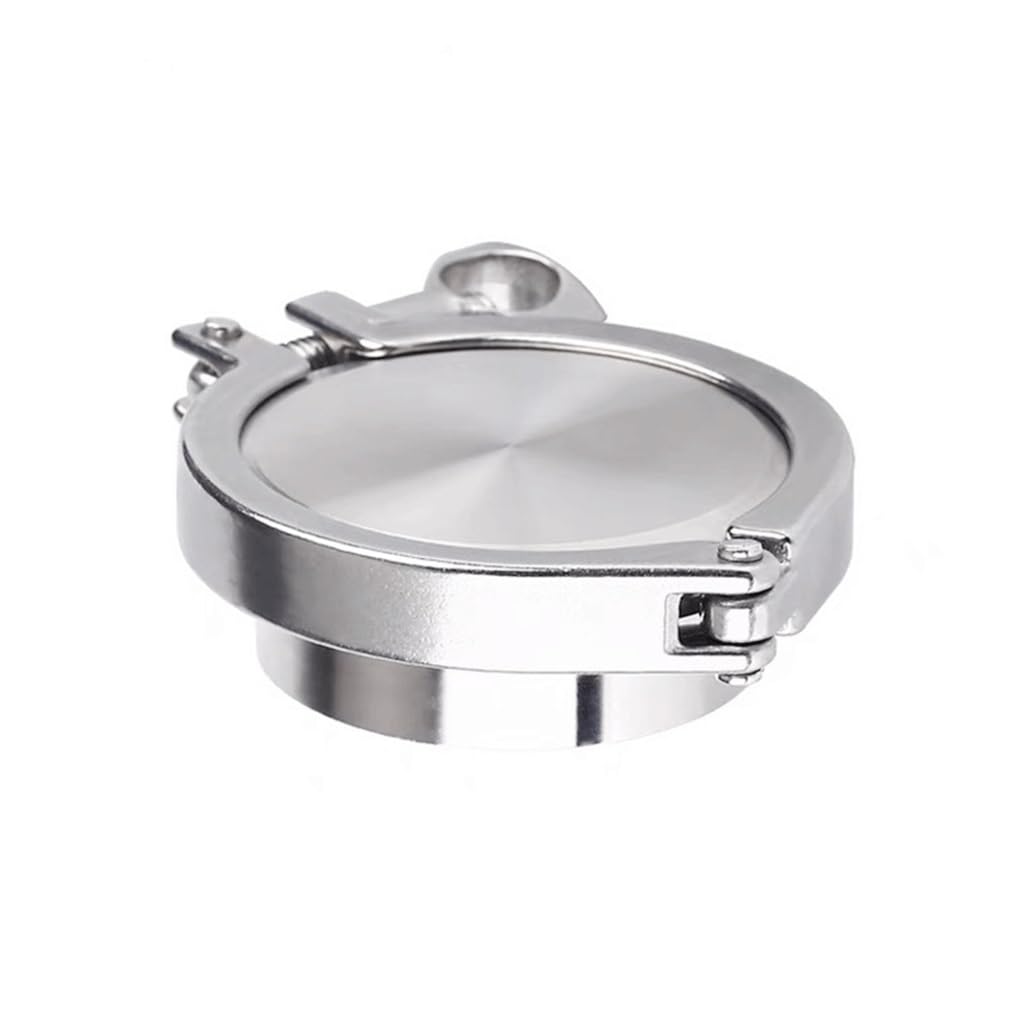 Juego de 1 casquillo de soldadura sanitaria de acero inoxidable 304 con tapa, abrazadera Tri-Clamp y junta de silicona for uso doméstico y de jardín.(89mmx106)